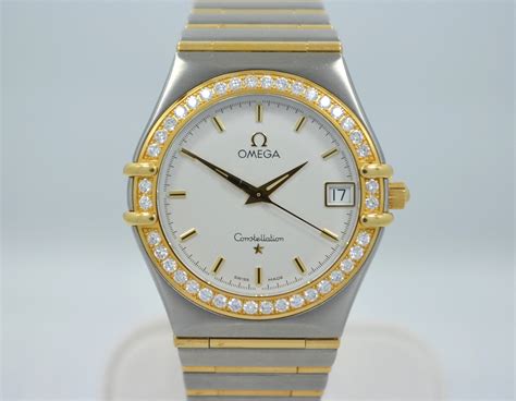 omega constellation authentic watches|omega constellation diamond bezel watch.